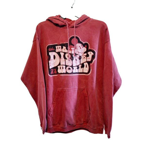 Oversized Disney Parks Hoodie Sweatshirt M Mickey Mouse Est. 71 Walt Disney Worl - Picture 1 of 7